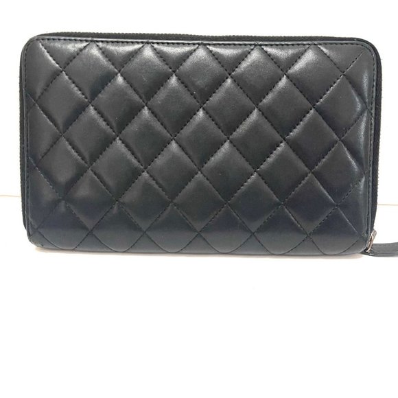 CHANEL Lambskin Quilted Large Gusset Zip Around Wallet/Organizer - Picture 2 of 10